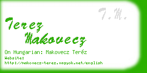 terez makovecz business card