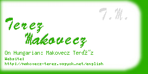 terez makovecz business card